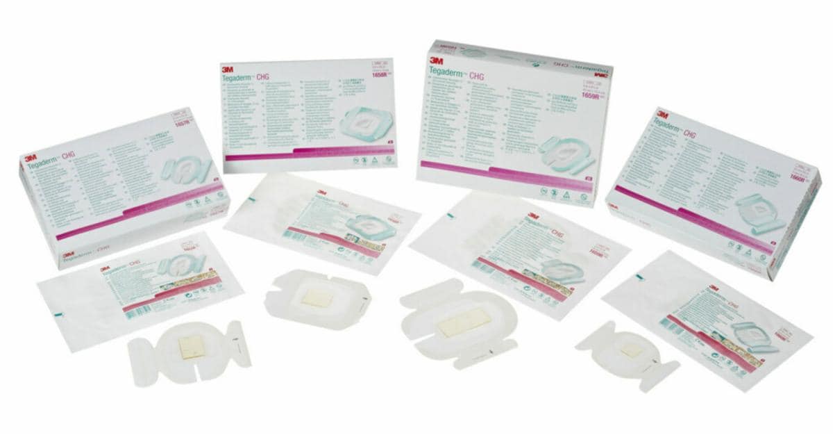 3M™ Tegaderm™ CHG I.V. Fixační krytí s chlorhexidin glukonátem